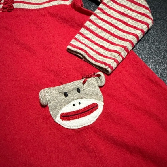 Le Top Red and Cream Striped Dress - Picture 2 of 4